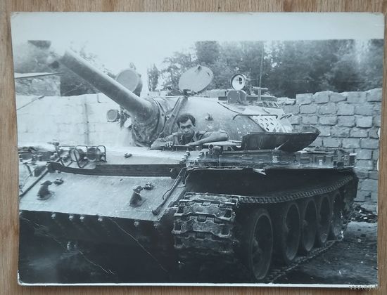 Фото в танке. 1970-80е. 9х12 см