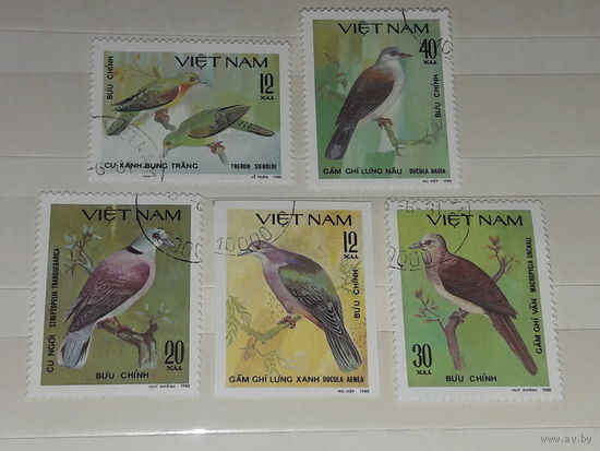 Вьетнам 1980 Фауна. Птицы. 5 марок (одна б/з)
