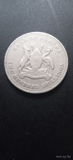 Уганда 200 шиллингов 1998 г.(немагнитная)