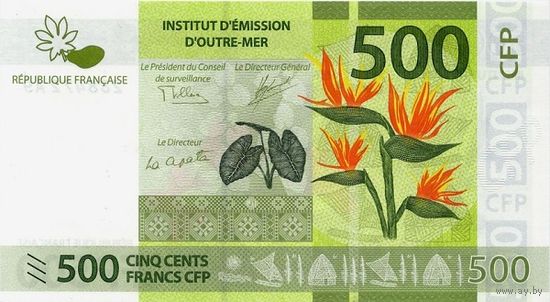 Францзские Тихоокеанские территории 500 франков образца 2014 года UNC p5(2)