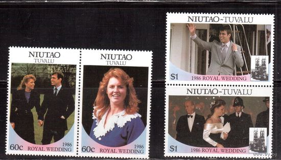 Тувалу(Ниутао)-1986,(Мих.76-79)  ** ,Личности, Королевская семья, Принц (полная серия)(2)