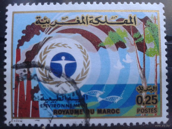 Марокко, 1974, эмблема охраны окружающей среды