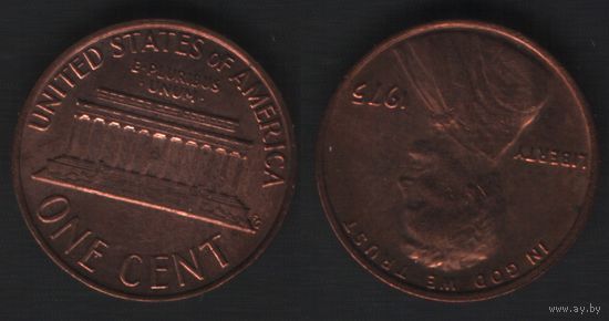 США km201 1 цент 1975 год (-) (0_