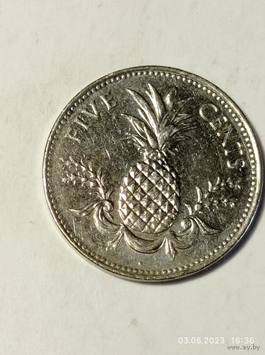 Багамы 5 центов 2005 года .