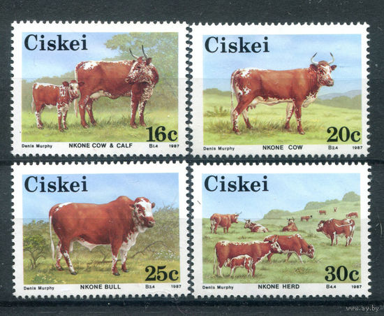 Сискей - 1987г. - Племенное скотоводство - полная серия, MNH [Mi 116-118] - 4 марки