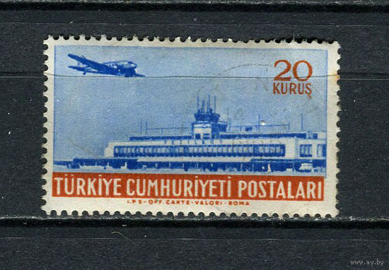 Турция - 1954 - Авиация и флот 20К - [Mi.1405] - 1 марка. Гашеная.  (LOT EJ5)-T10P2