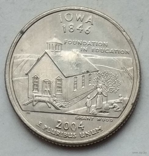 США 25 центов (квотер) 2004 г. D. Айова