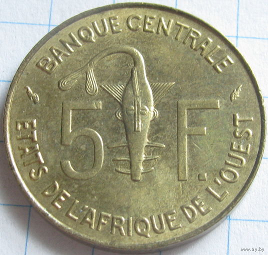 1к Западная Африка 5 франков 1977 ТОРГ уместен  распродажа коллекции