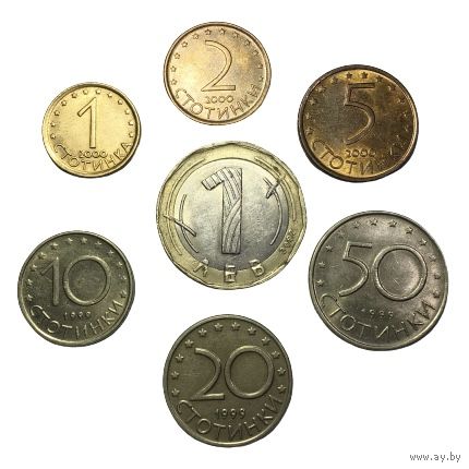Болгария набор монет (7 шт), 1999-2002