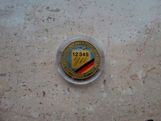 Медаль Новые почтовые индексы 1993 Германия диаметр 35 мм.