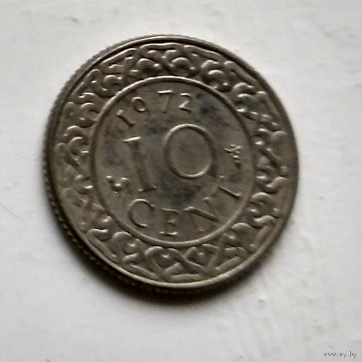 Суринам 10 центов, 1972 2-12-62