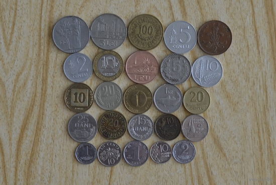 Лот монет  25 шт. без повторов