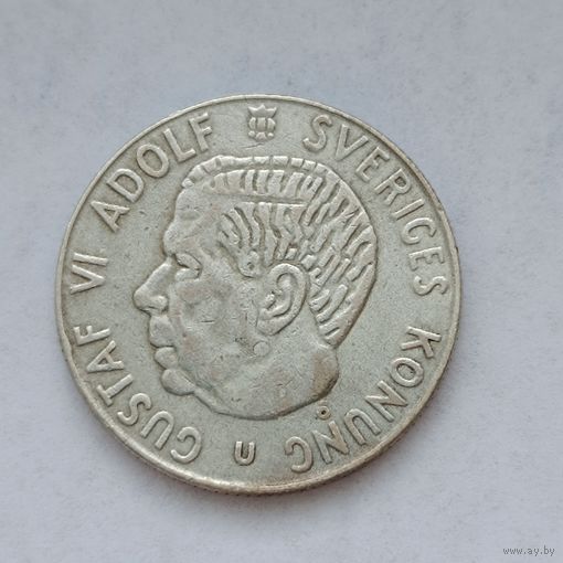 1 крона 1962 года. Швеция. Серебро 400. 30