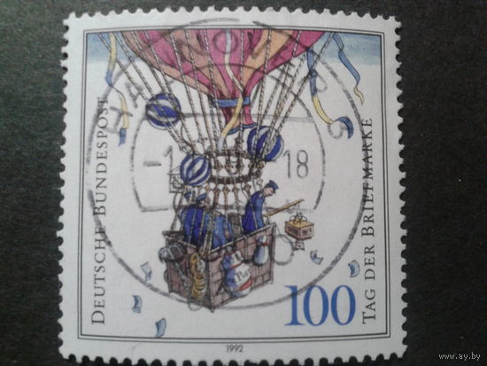Германия 1992 День марки, воздушный шар Михель- 0,8 евро гаш.
