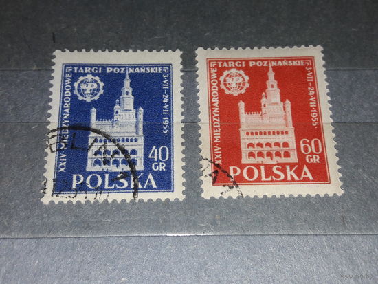 Польша 1955 год 24-я международная Ярмарка в Познани. Полная серия 2 марки