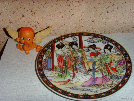 Декоративная китайская тарелка. Блюдце