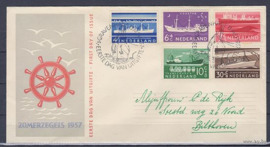 Нидерланды 1957.Конверт (КПД).Корабли.