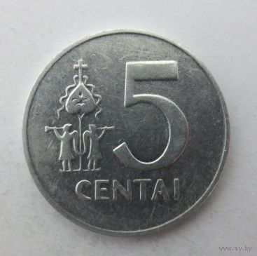 Литва 5 центов 1991г