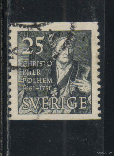 Швеция 1951 200 летие смерти Кристофера Польхема #363А