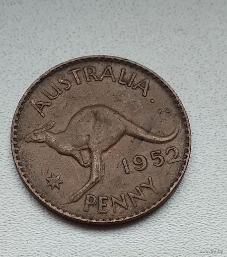 Австралия 1 пенни, 1952 Точка после "AUSTRALIA" 2-18-13