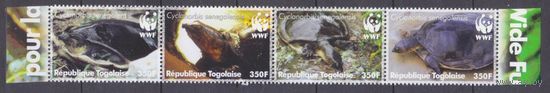 2006 Того 3337-3340strip WWF / Черепахи 6,00 евро