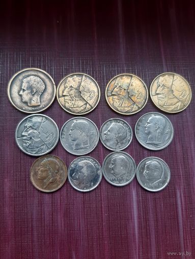 Монеты Бельгии. С 1 рубля