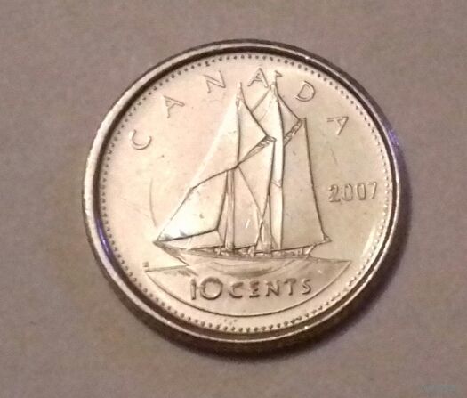 10 центов, Канада 2007 г., AU