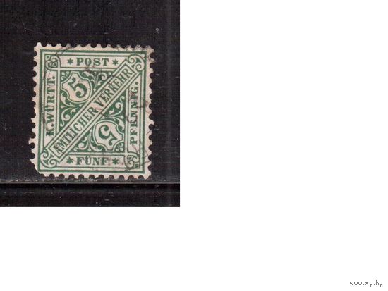 Германия(Вюртемберг)-1890,(Мих.209)   гаш. ,   Служебные марки,
