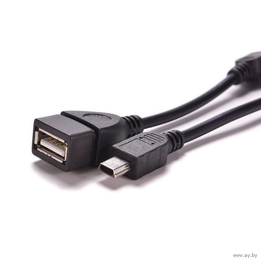 Кабель MiniUSB mini USB (m) - USB (f) OTG 0.1m.