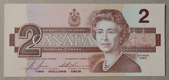2 доллара 1986 года - Канада - UNC