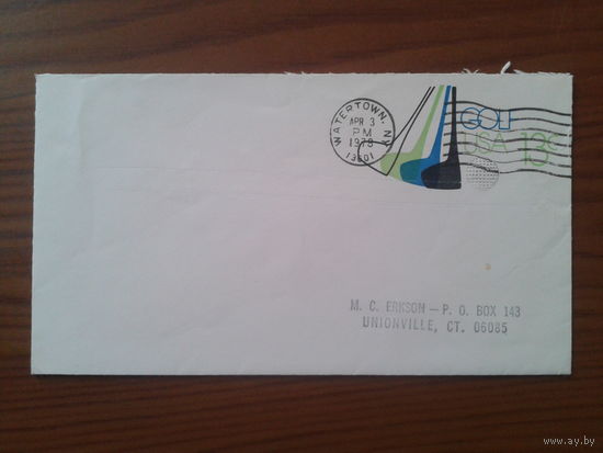 США 1978 конверт с ОМ, прошло почту