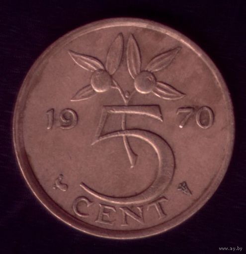 5 центов 1970 год Нидерланды