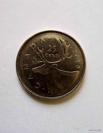 Канада 25 центов 2010 г