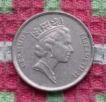 Бермудские острова 10 центов 1997 года. UNC. Бермуды. Королева Елизавета II.