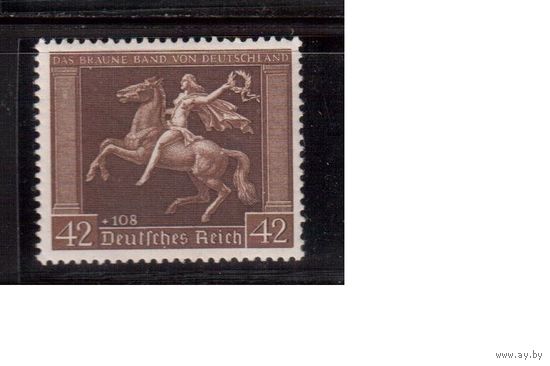 Германия-Рейх-1938 (Мих.671) ** , Спорт, Скачки,Лошади (одиночка)