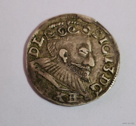 3 гроша 1593 г.  Хорошая монетка..