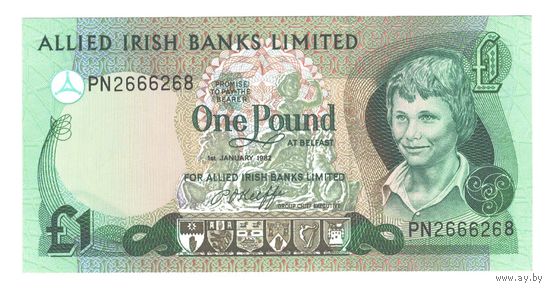 Северная Ирландия 1 фунт 1982 года. Состояние UNC!