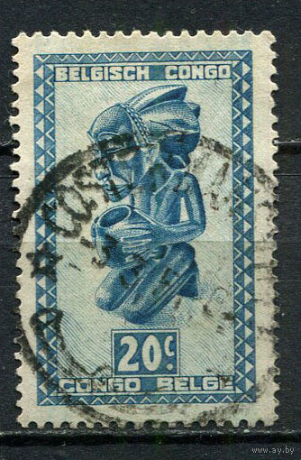 Бельгийское Конго - 1947/1950 - Искусство 20С - [Mi.265] - 1 марка. Гашеная.  (Лот 34EX)-T25P1