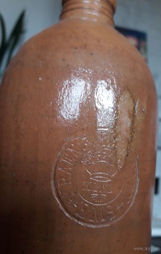 Старая керамическая бутылка из под ликера 1 Мировая Война