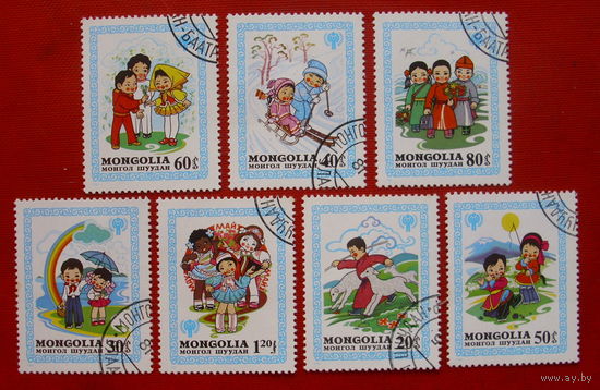 Монголия. Год ребёнка. ( 7 марок ) 1980 года.