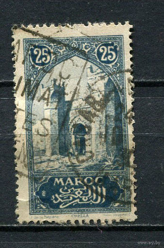 Французский протекторат  - Марокко - 1923 - Архитектура 25С - [Mi.58] - 1 марка. Гашеная.  (Лот 79EH)-T5P15