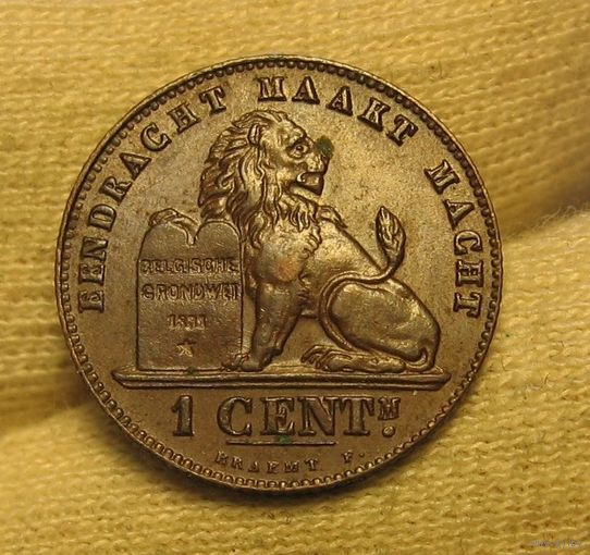 Бельгия 1 сантим цент 1907 отличный