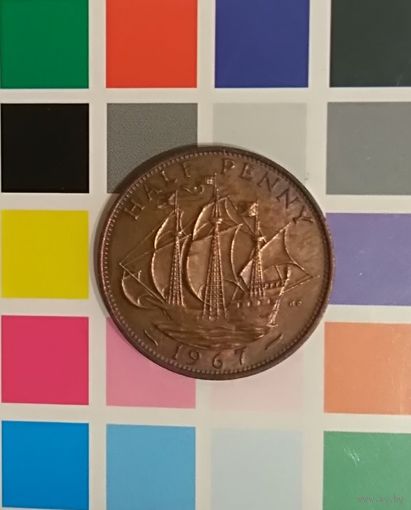 Великобритания 0.5 пенни 1967