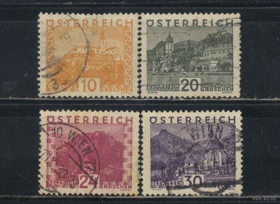 Австрия Респ 1929 Виды Стандарт Большой формат #498,503,505-6