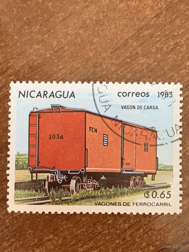 Никарагуа 1983. Грузовой вагон. Марка из серии