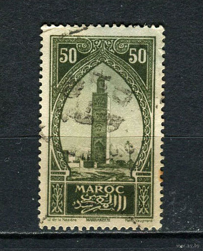Французский протекторат  - Марокко - 1923 - Архитектура 50С - [Mi.65] - 1 марка. Гашеная.  (Лот 80EH)-T5P15