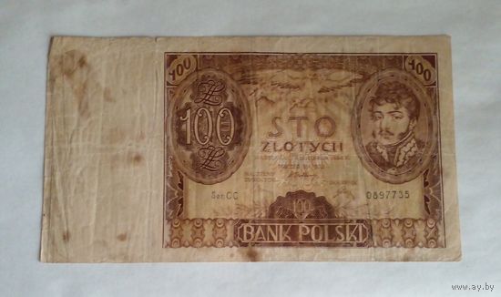 Польша 100 злотых 1934 г СС 0897735