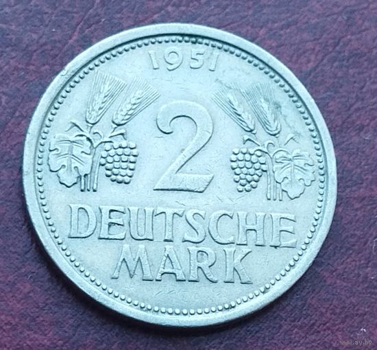 Германия 2 марки, 1951