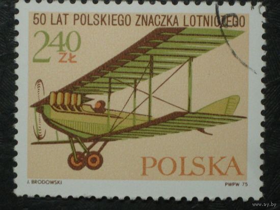 Польша 1975 Самолет Авиация
