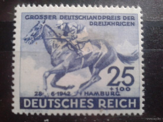 Рейх 1942 Голубая лента, скачки в Гамбурге Михель-22,0 евро